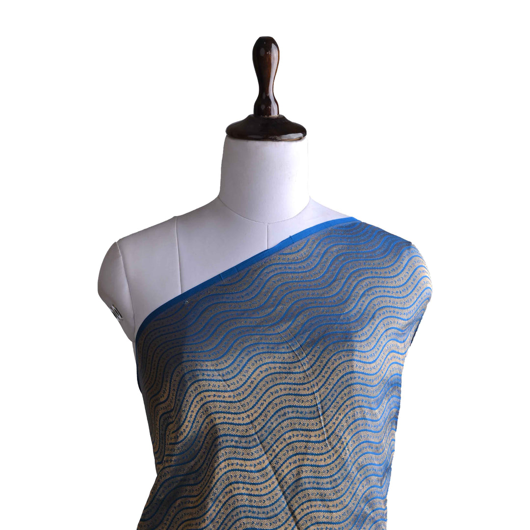 Blue Banarasi Fabric