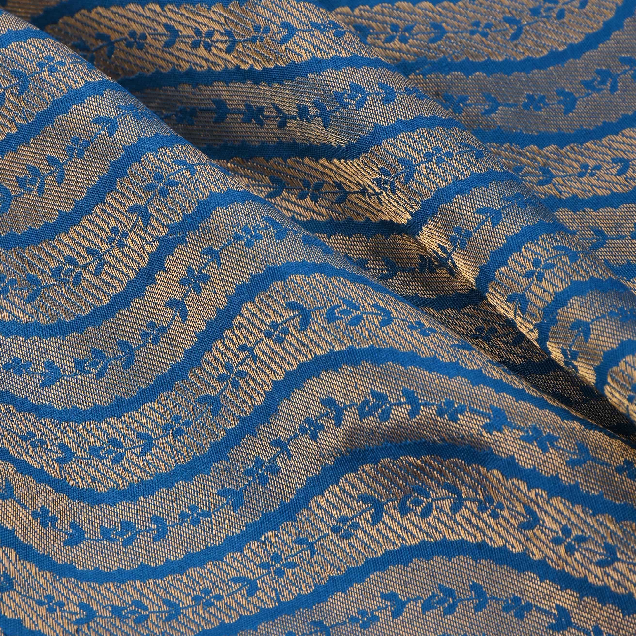 Blue Banarasi Fabric