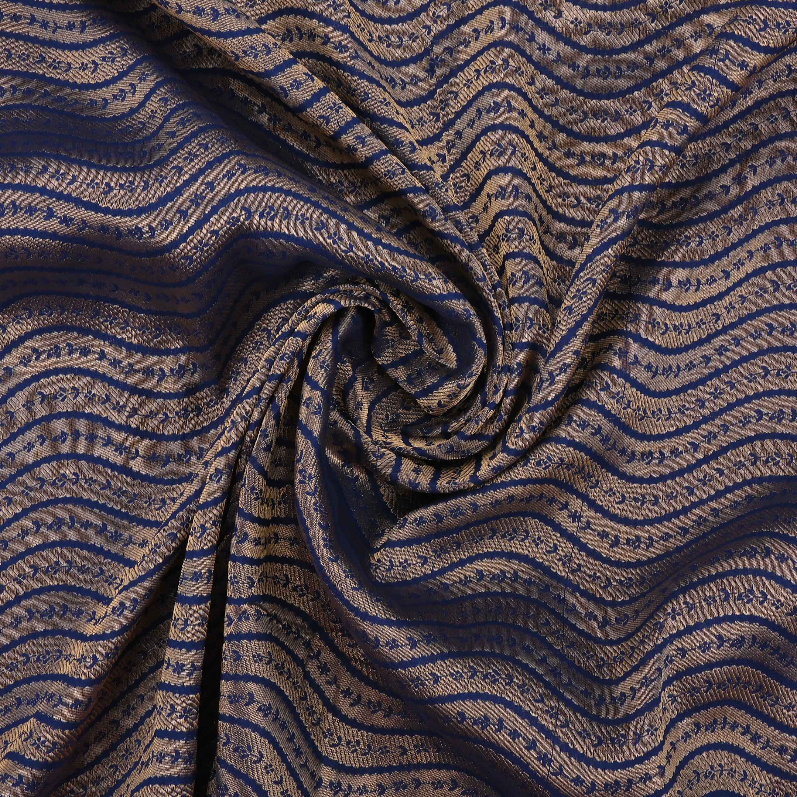 Blue Banarasi Fabric