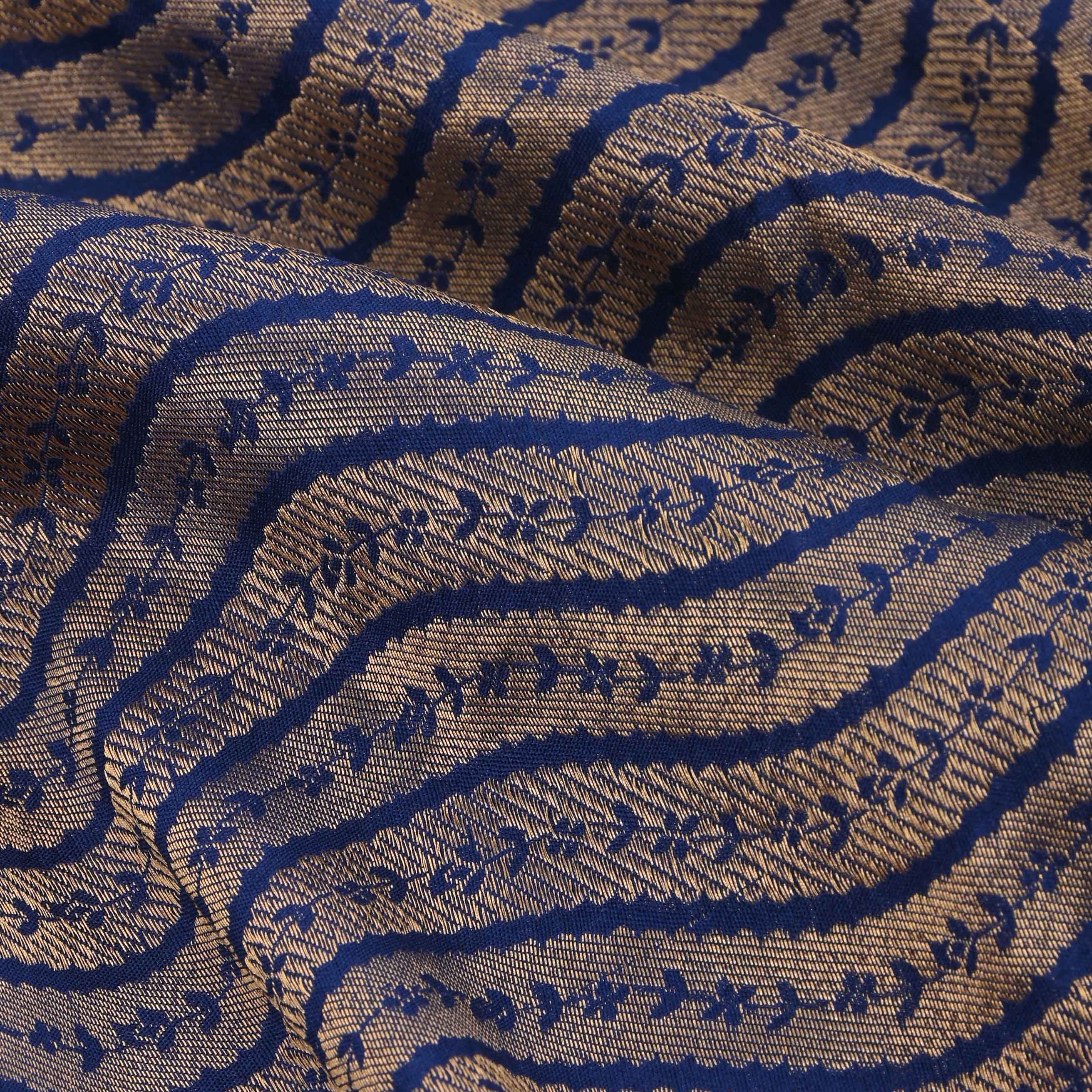 Blue Banarasi Fabric