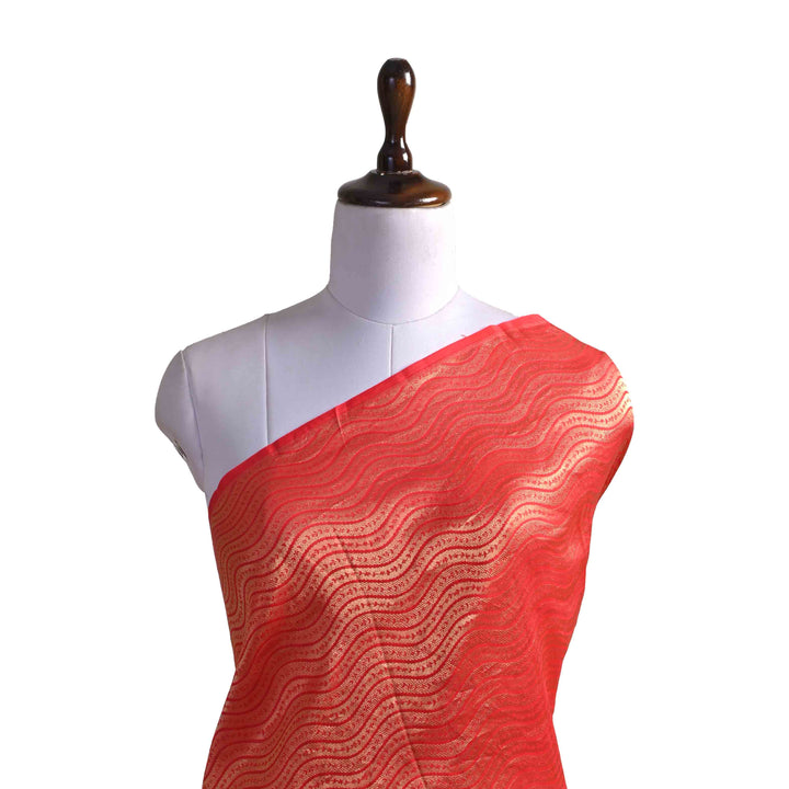 Beautiful Red Banarasi Fabric