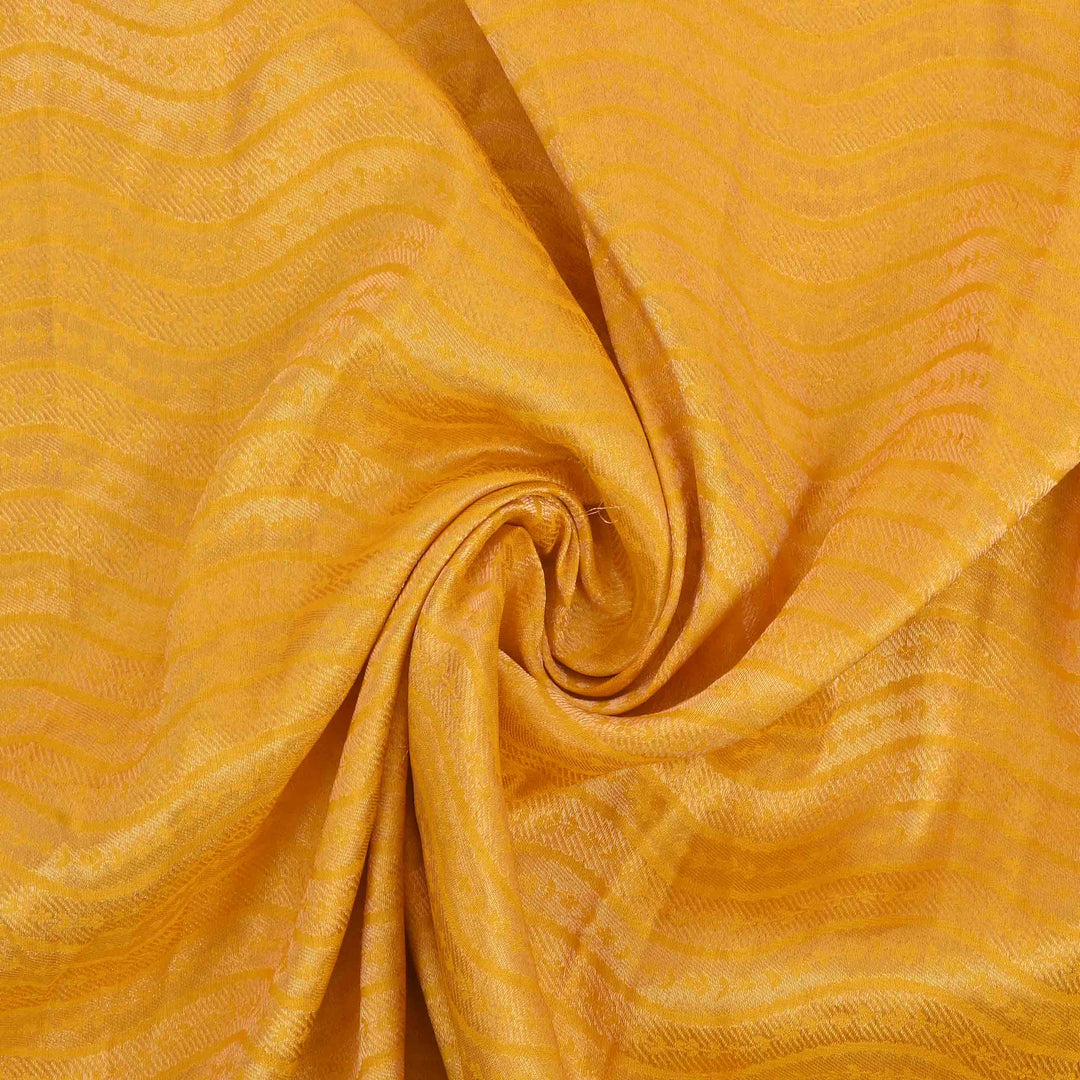 Stunning Yellowmustard Banarasi Fabric