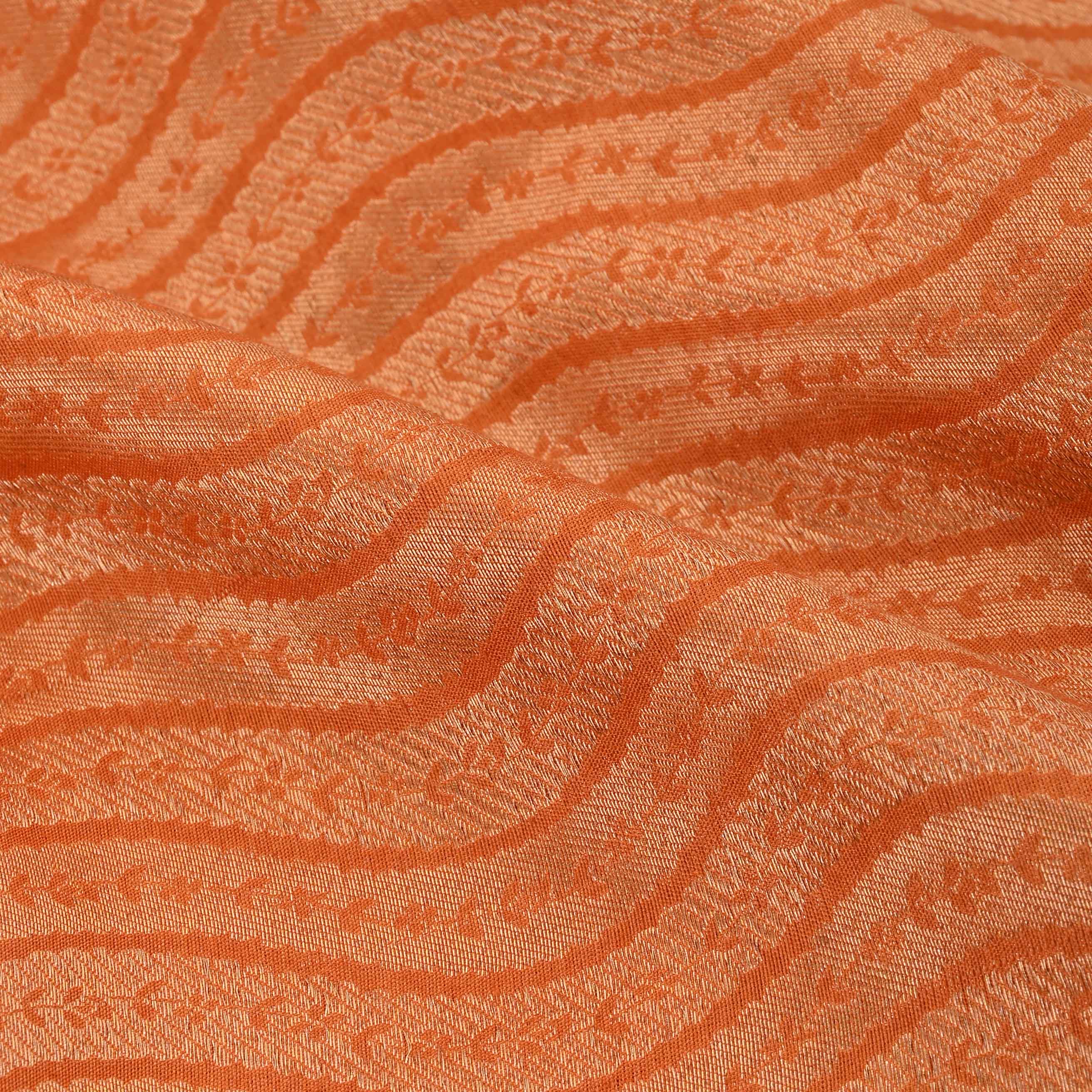 Orangepeach Banarasi Fabric