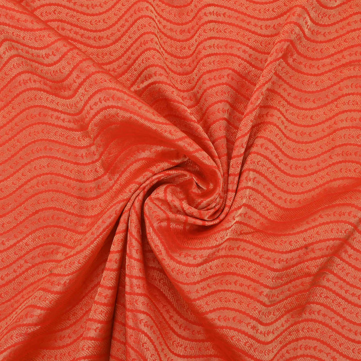 Orangepeach Banarasi Fabric