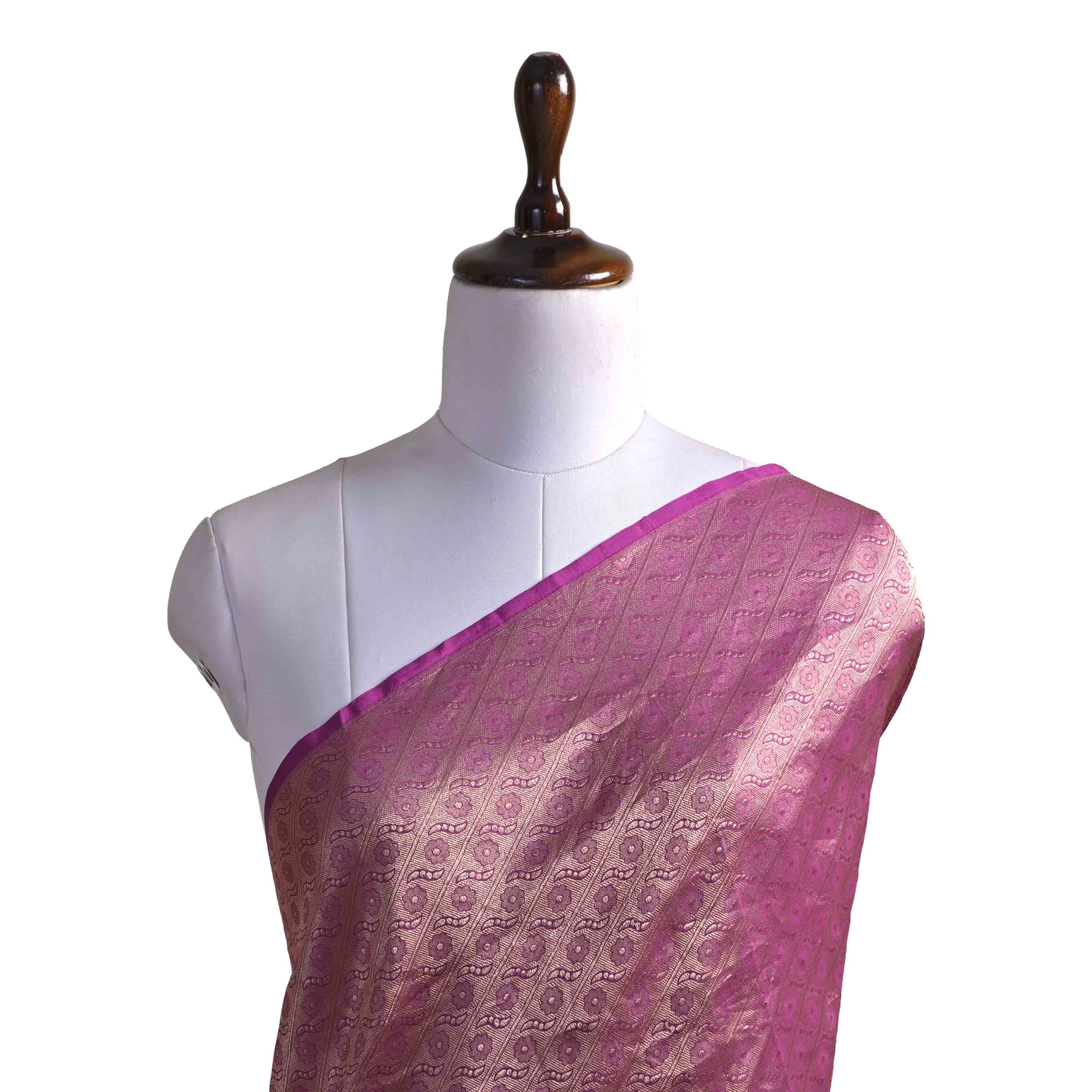 Purpleviolet Banarasi Fabric