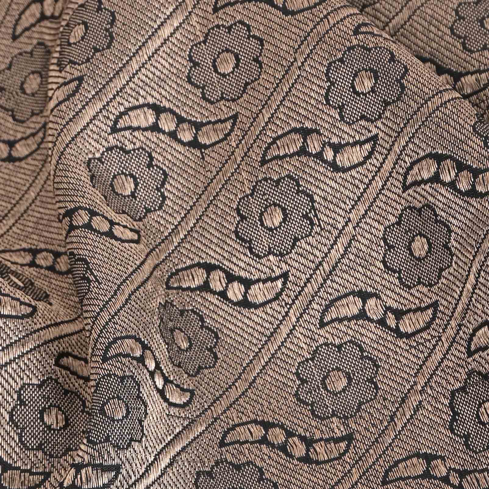 Elegant Black Banarasi Fabric