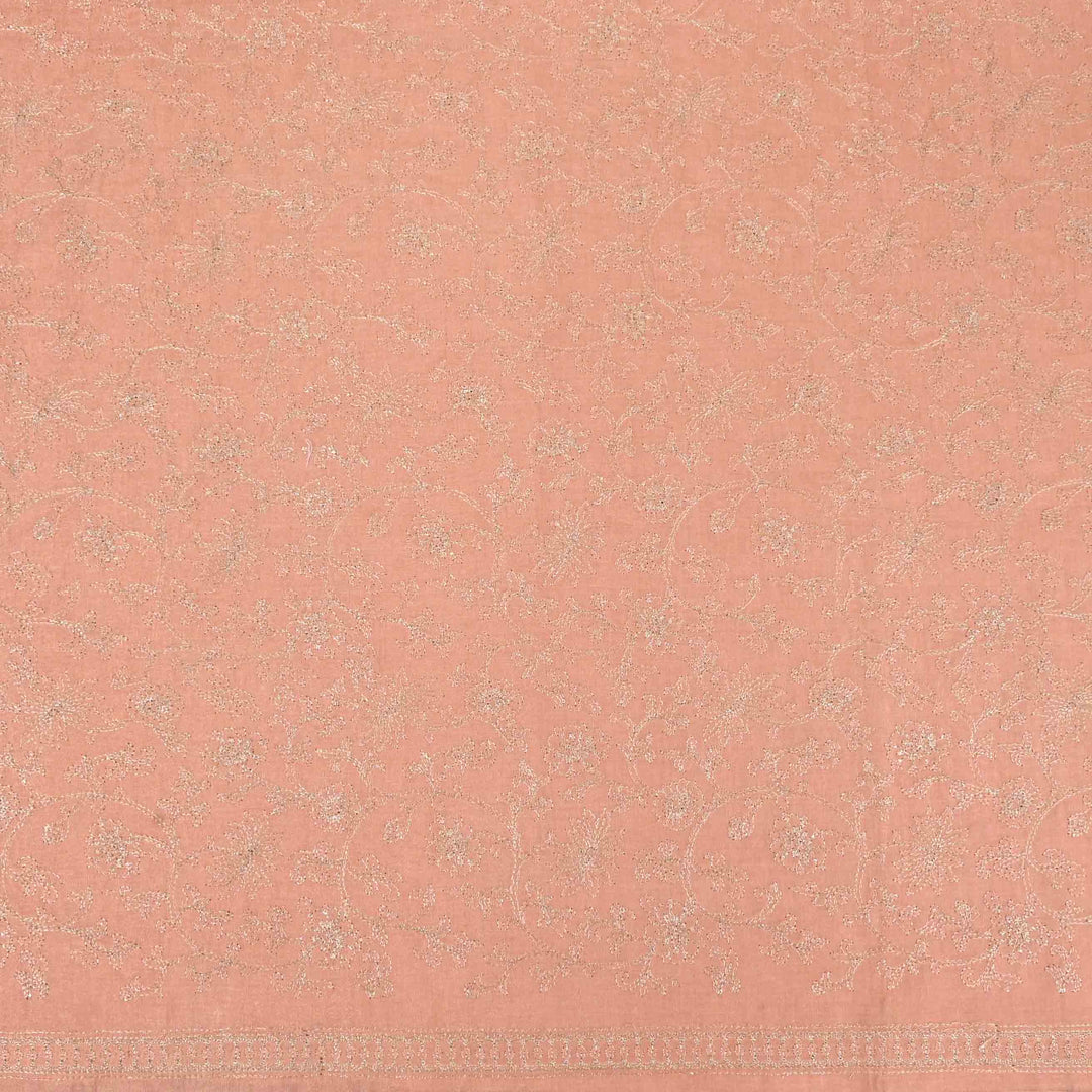 Pastels Zari Embroidery Tissue Fabric