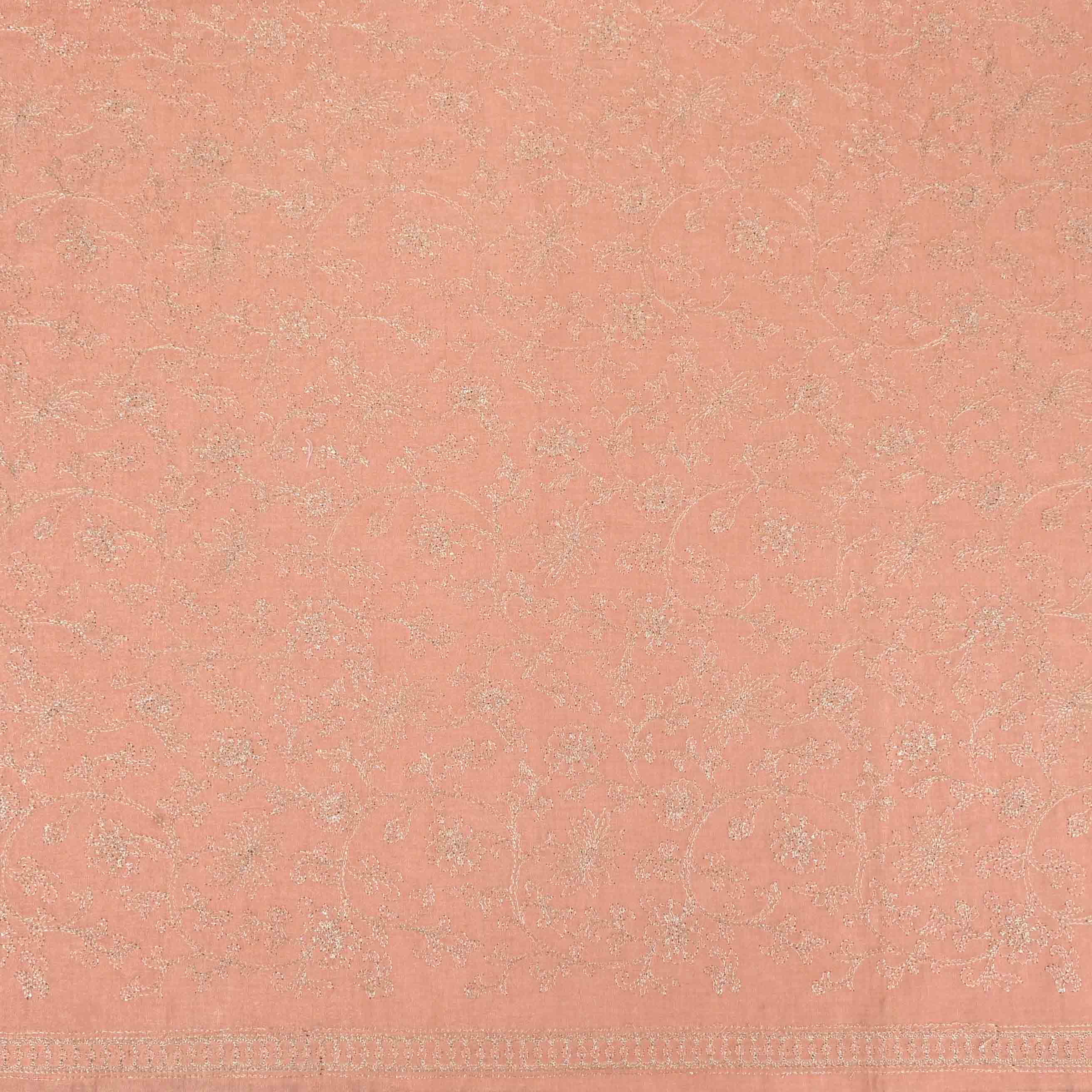 Pastels Zari Embroidery Tissue Fabric