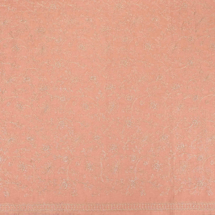 Pastels Zari Embroidery Tissue Fabric