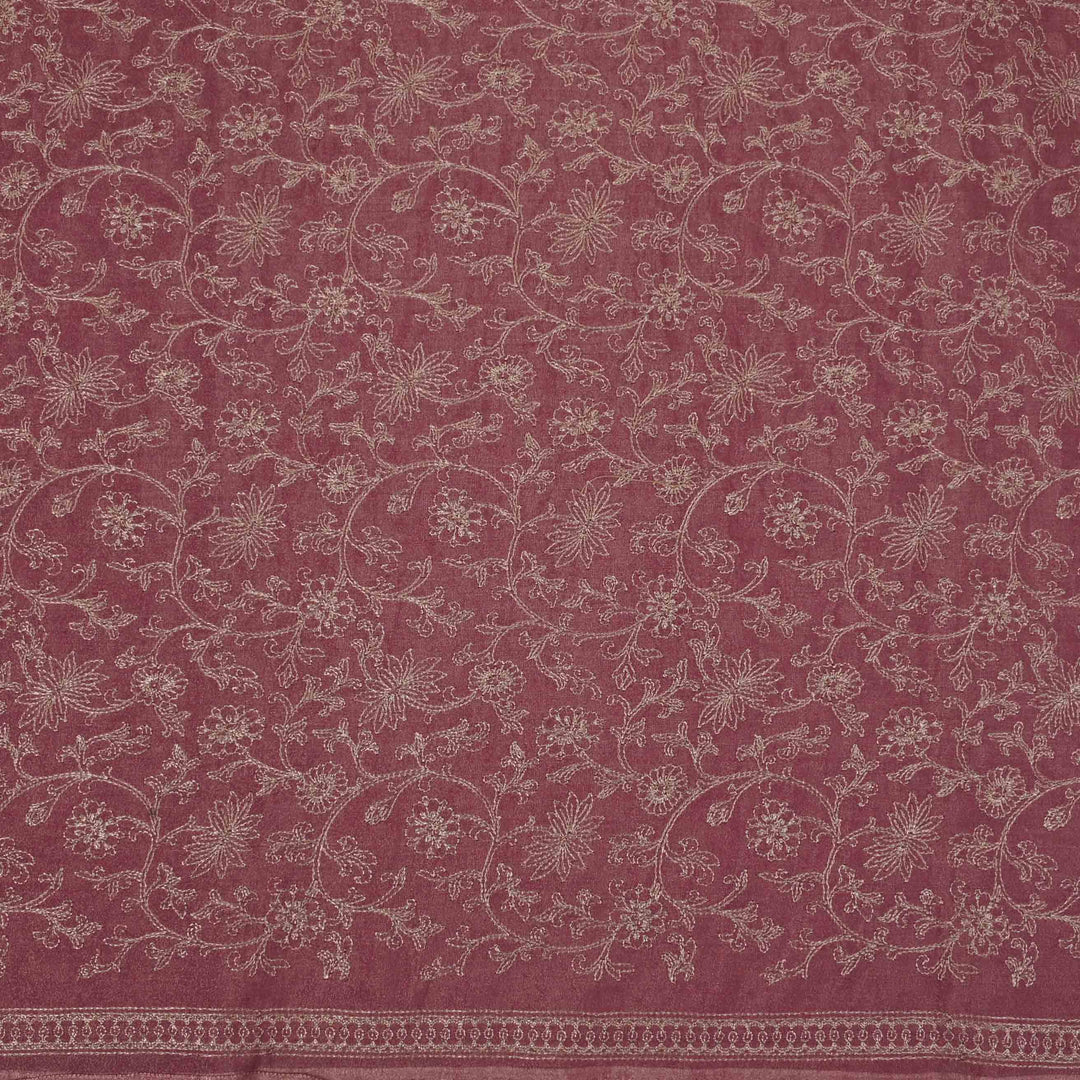 Pastel Zari Embroidery Tissue Fabric