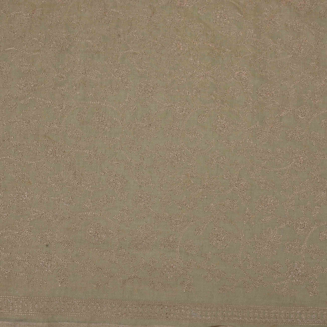 Pastel Zari Embroidery Tissue Fabric