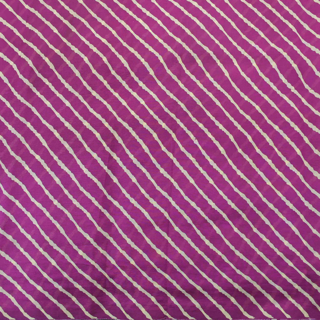 Purple Violet Geometrical Printed Silk Fabric