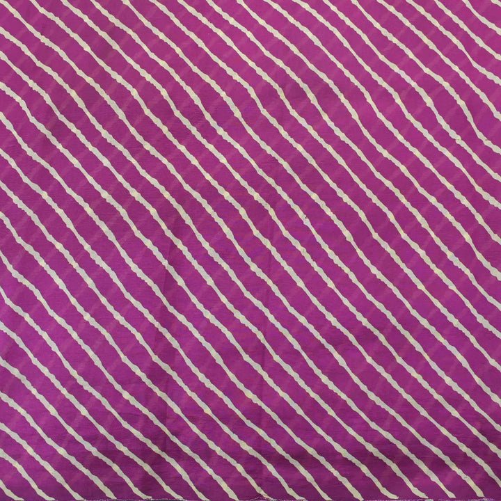 Purple Violet Geometrical Printed Silk Fabric