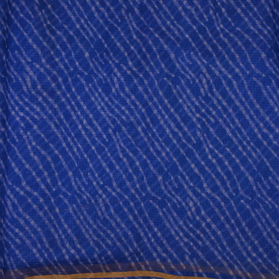 Egyptian Blue Printed Kota Fabric