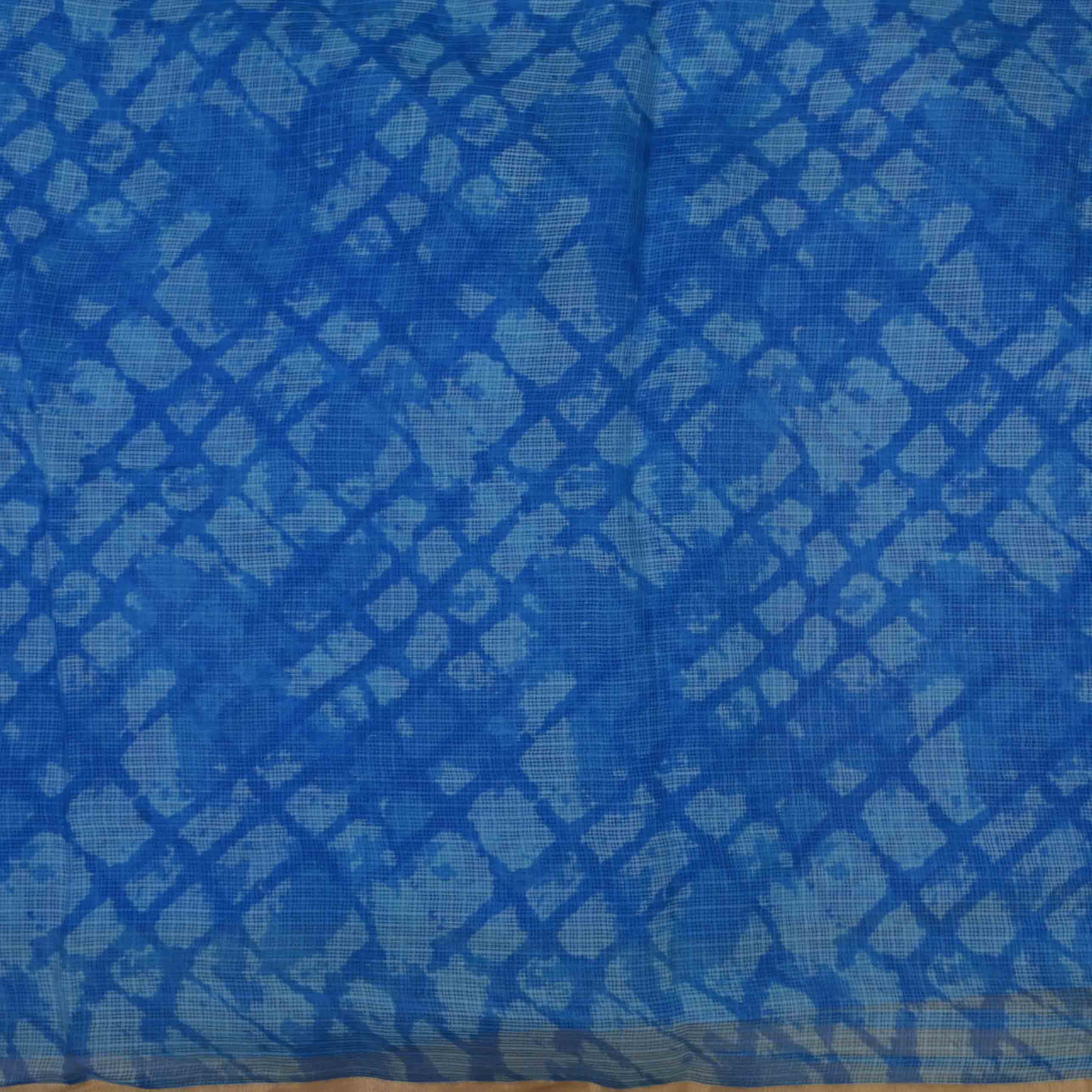 Sapphire Blue Printed Kota Fabric