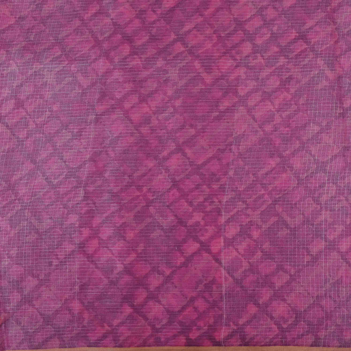 Mulberry Pink Printed Kota Fabric