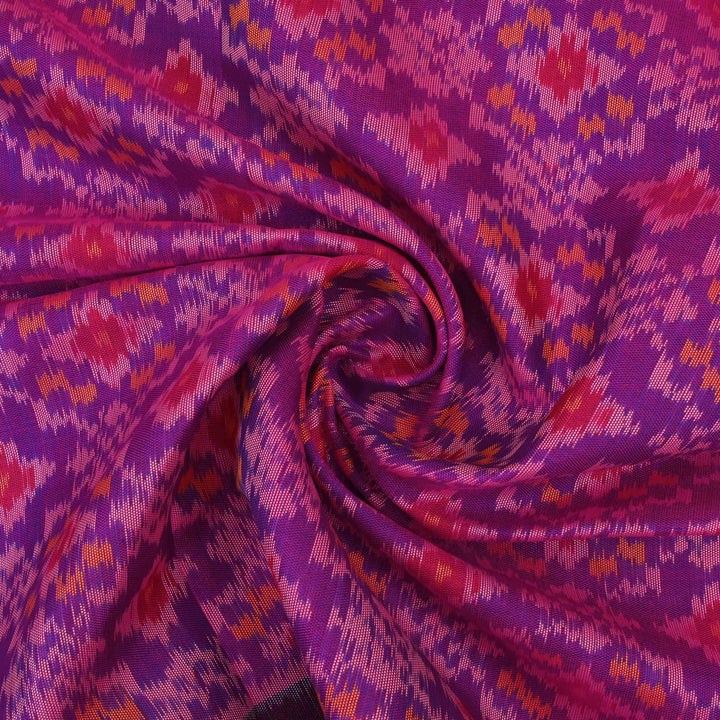 Luxury Purple Printed Ikat Patola Fabric