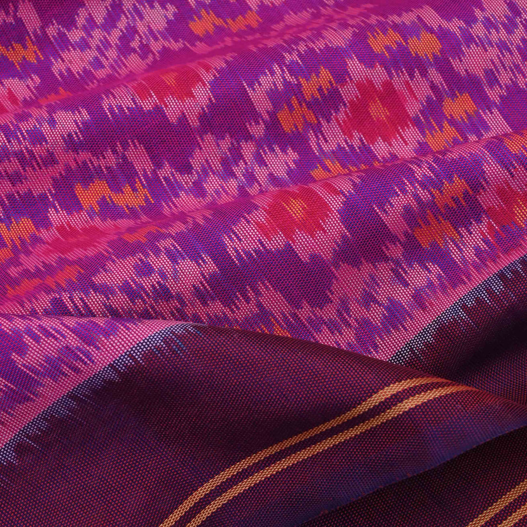 Luxury Purple Printed Ikat Patola Fabric