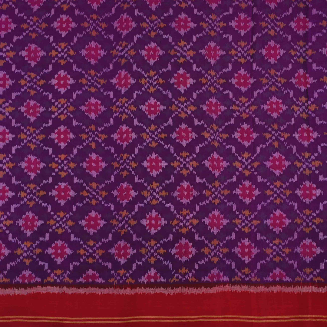 Imperial Purple Printed Ikat Patola Fabric