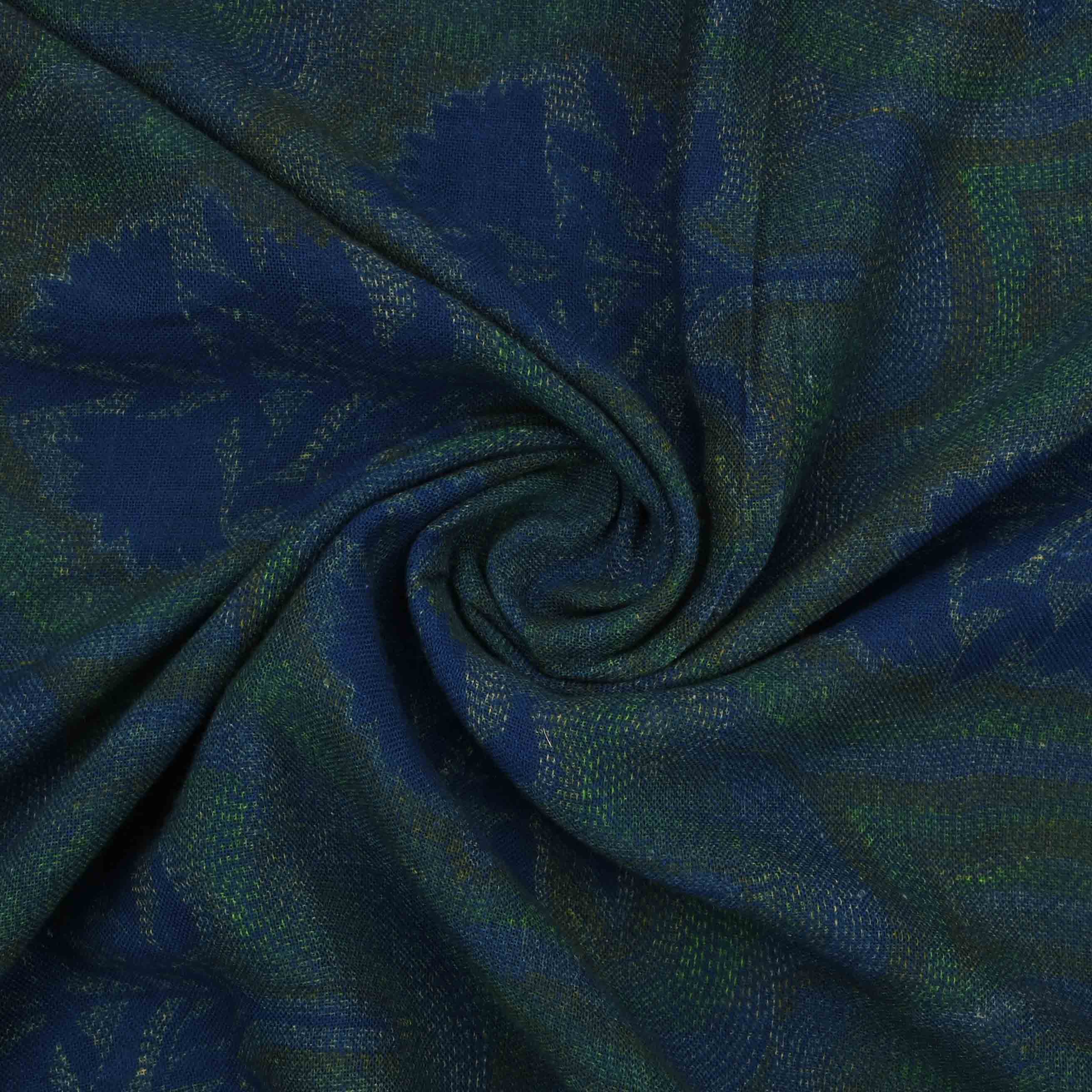 Reseda Green Printed Matka Fabric