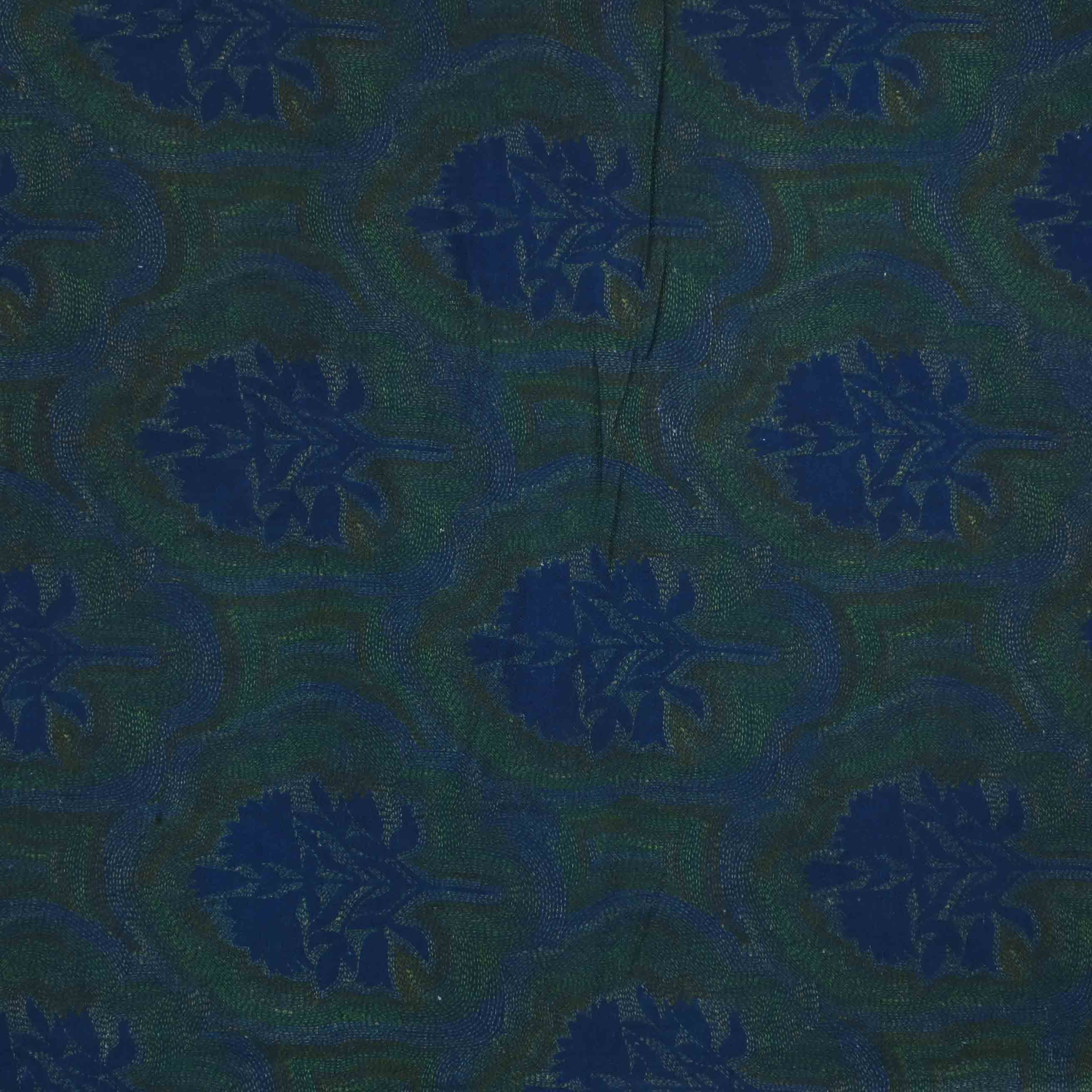 Reseda Green Printed Matka Fabric