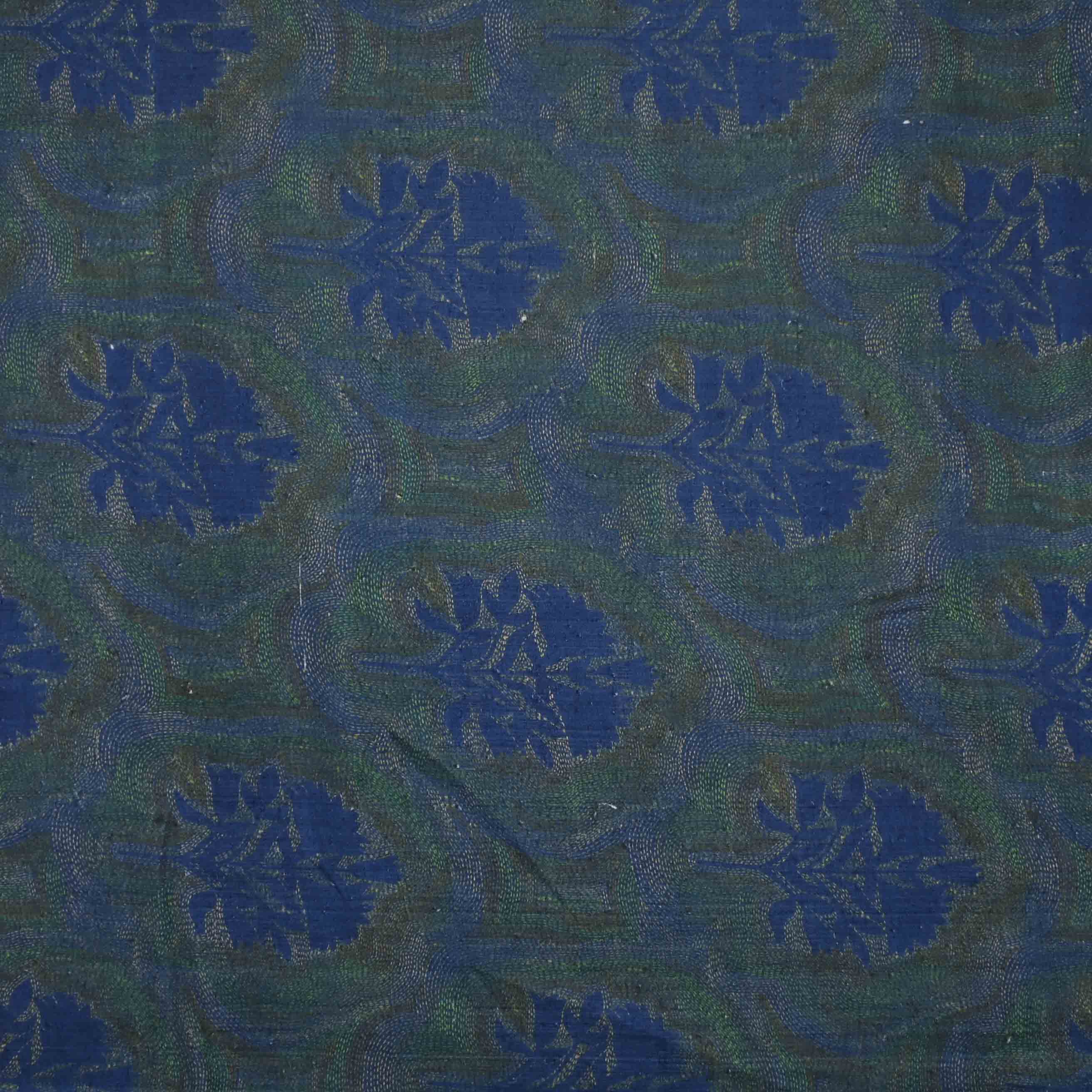 Camouflage Green Printed Matka Fabric