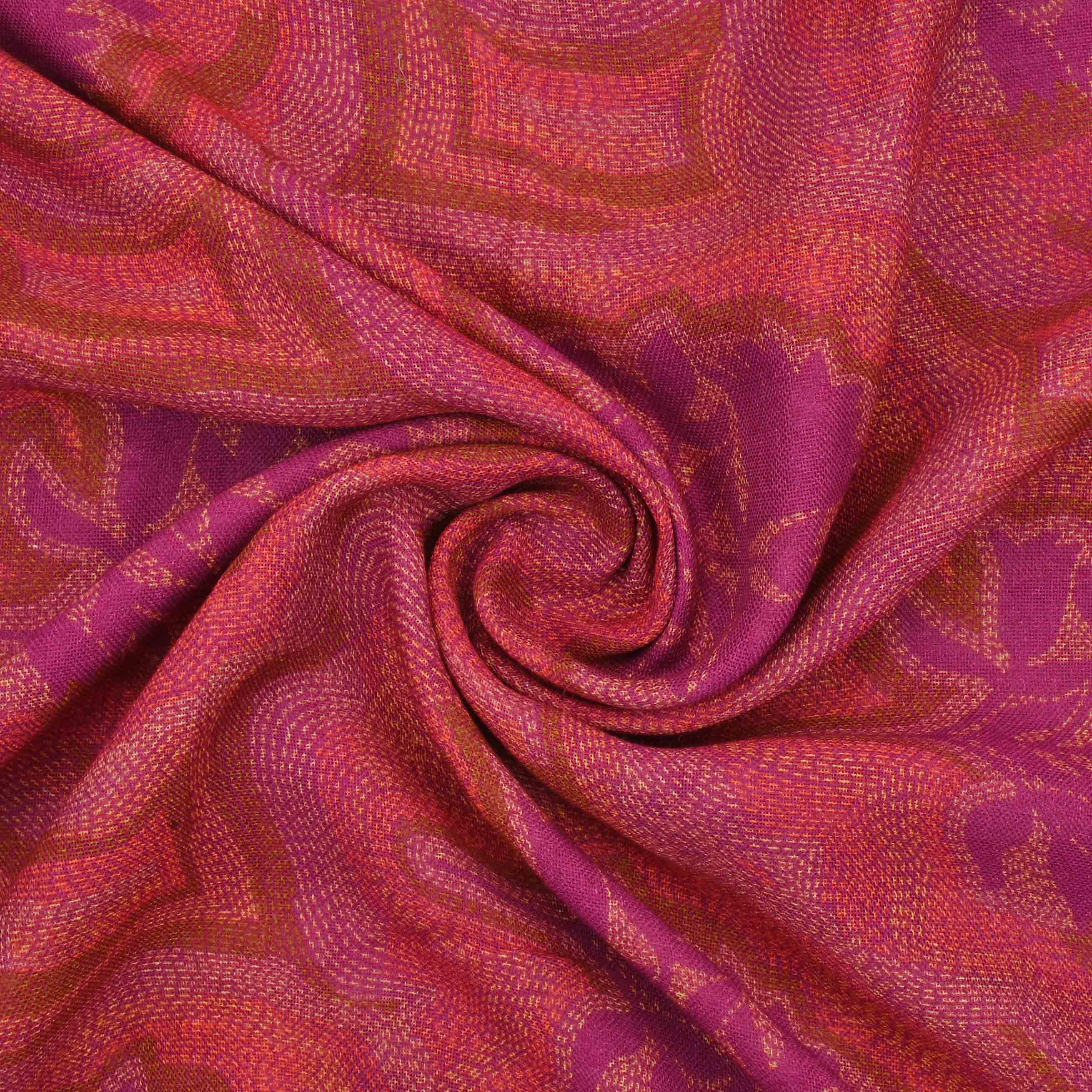 Indian Red Printed Matka Fabric