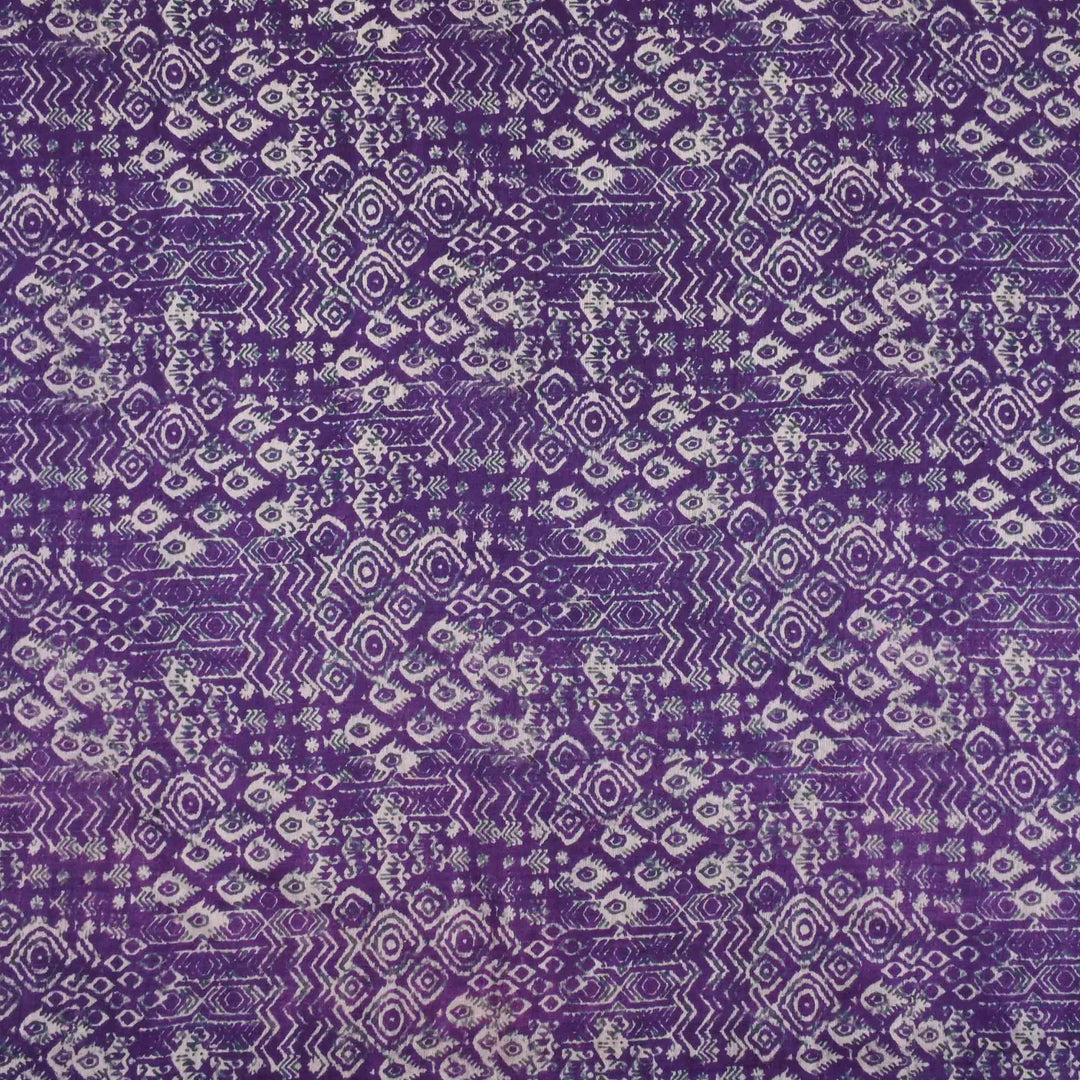 Rebecca Purple Printed Matka Fabric