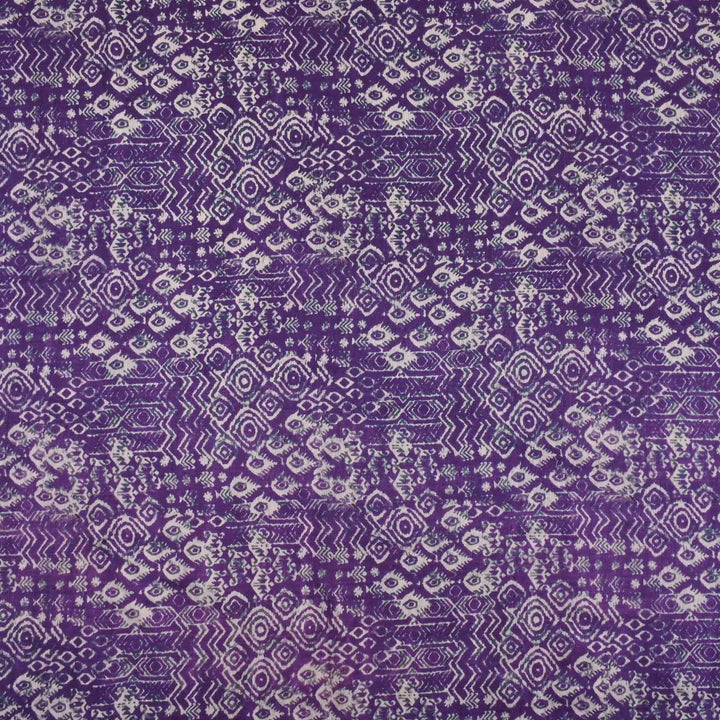 Rebecca Purple Printed Matka Fabric