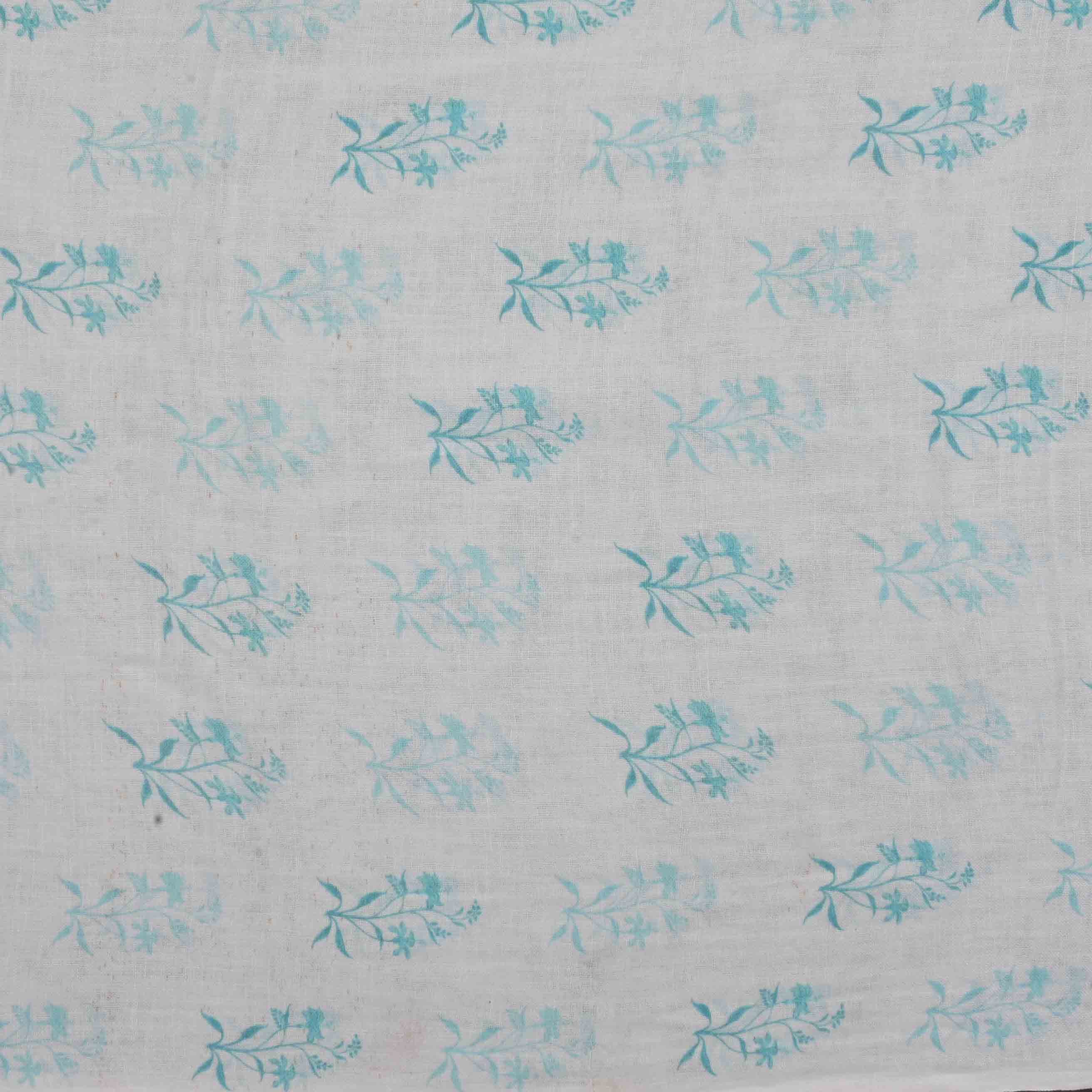 White Printed Matka Fabric