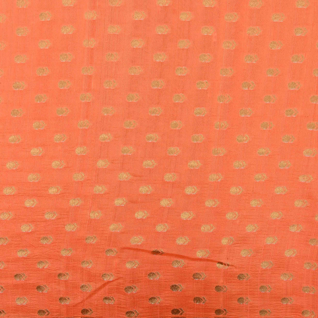 Pumpkin Orange Raw Silk Fabric