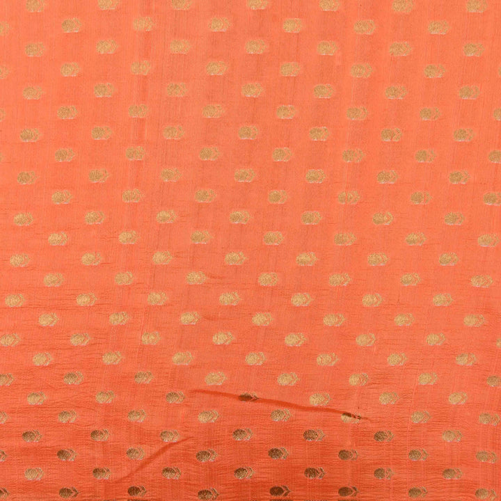 Pumpkin Orange Raw Silk Fabric