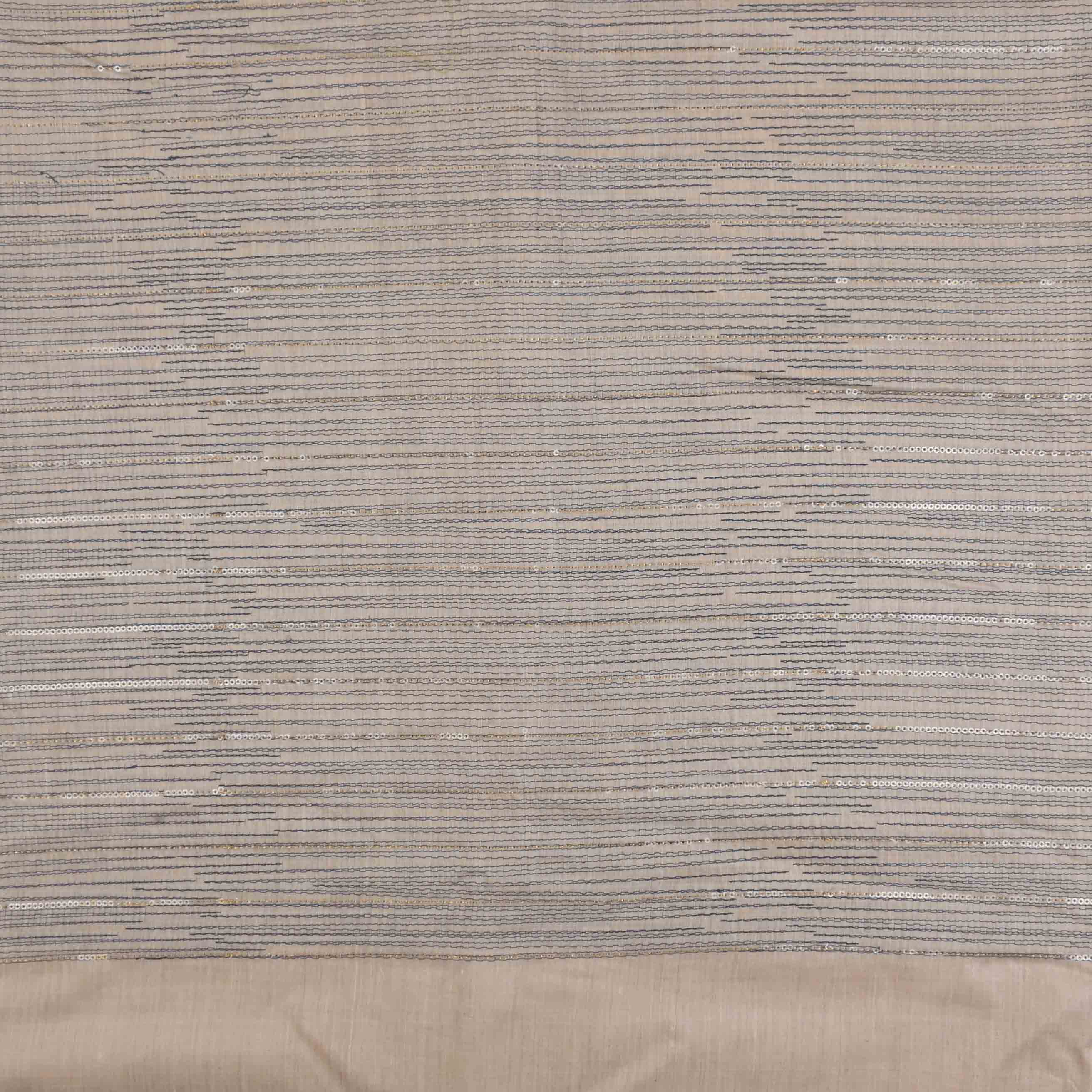 Cream White Tussar Embroidery Fabric