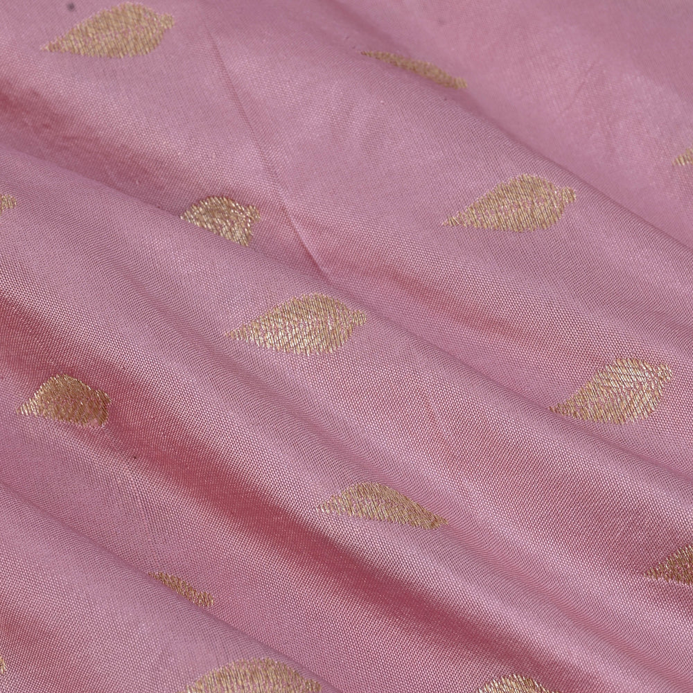 Pale Purple Banarasi Fabric With Floral Buttis