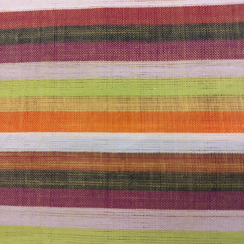 Multicolour Linen Fabric With Striped Pattern -0.9-Cm