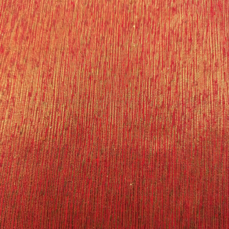 Vibrant Orange Red Color Plain Silk Fabric -0.9-Cm