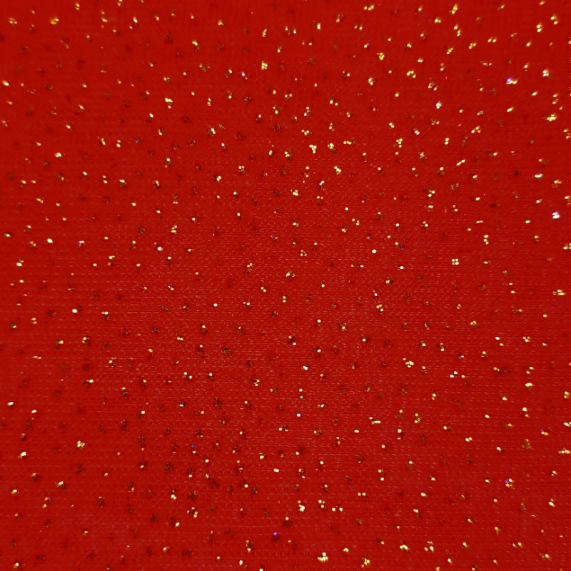 Pastel Orange Colour Fancy Fabric With Glitter Dots -1.5-Mtr