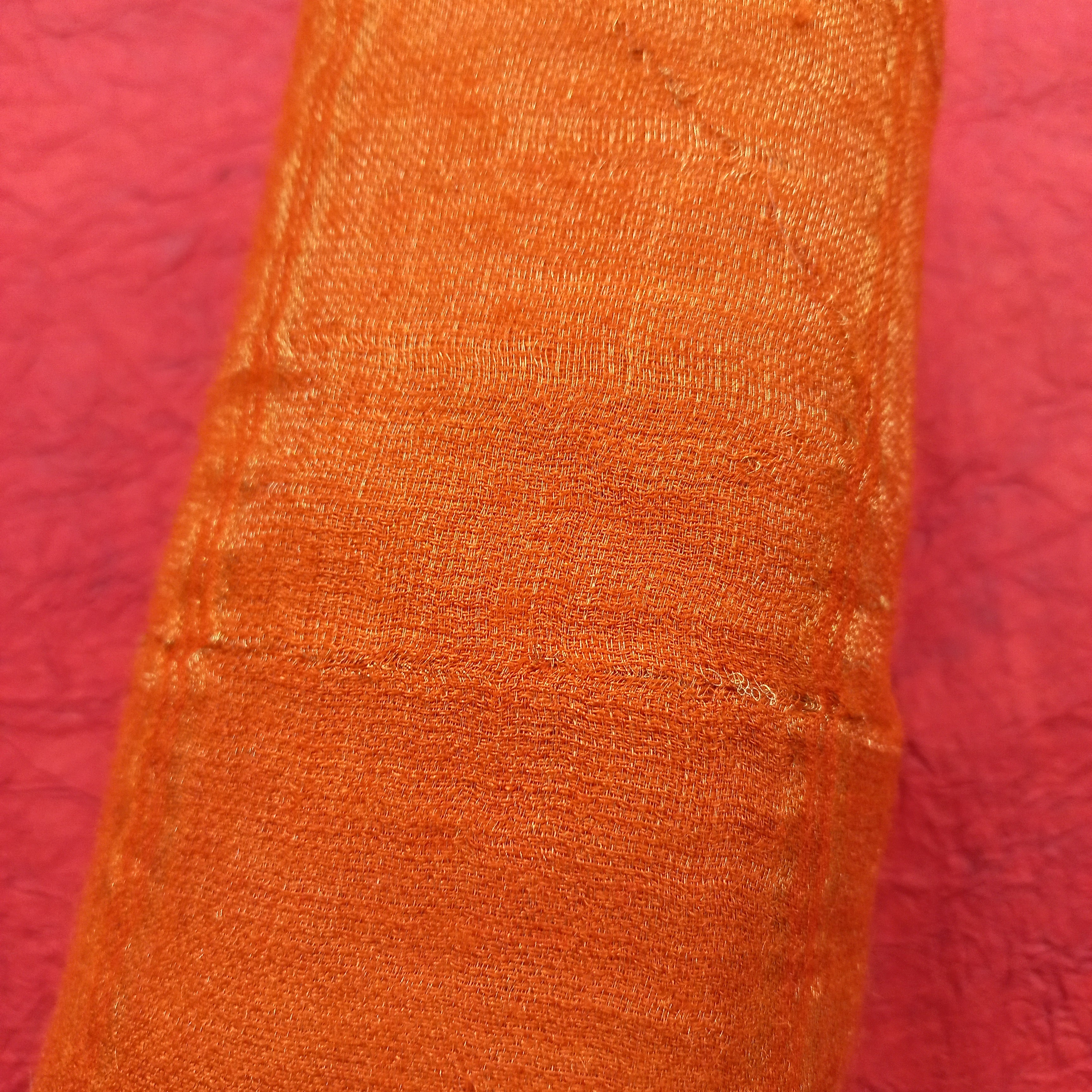 Burnt Orange Plain Fancy Fabric