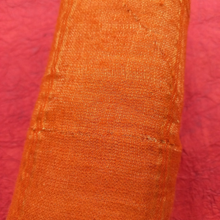 Burnt Orange Color Plain Fancy Fabric -2.4-Mtr