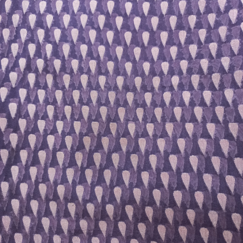Russian Violet Color Organza Fabric With Drop Pattern -1.6-Mtr