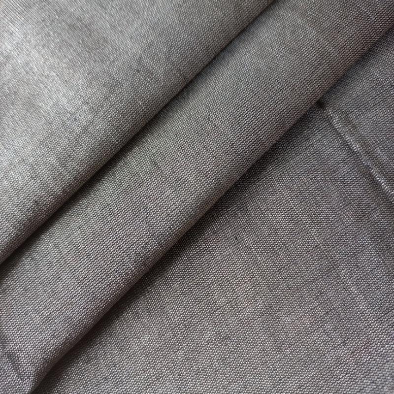 Coin Grey Colour Plain Tissue Fabric